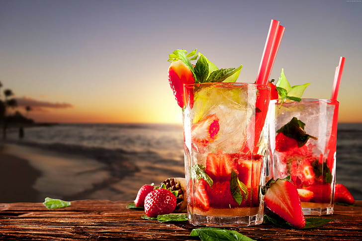 strawberry basil mocktail